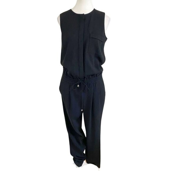 NWOT JUDITH & CHARLES BLACK UTILITY SLEEVELESS FULL LENGTH JUMPSUIT - XS - Picture 1 of 11